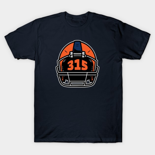 Retro Football Helmet 315 Area Code Syracuse Football T-Shirt by SLAG_Creative